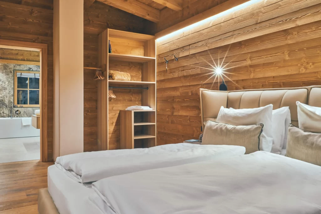 Chalet in Tyrol. Bedroom on the second floor